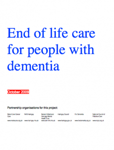 End of life care for people with dementia
