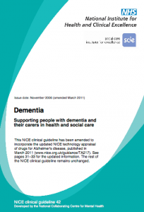 Clinical guideline CG42 Dementia