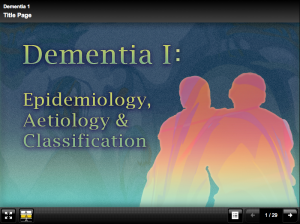 Computer aided learning packages about dementia